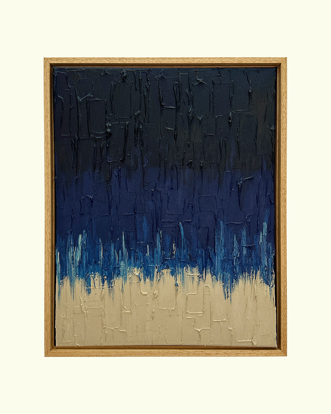 prussian blue faded - heavy texture